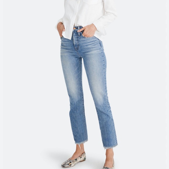 Madewell The Perfect Vintage Jeans Womens Ainsworth Wash AF691 Raw Hem Size 31 - Picture 1 of 16